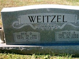 Irene B Asbridge Weitzel