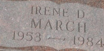 Irene Delores Schumacher March Irene Delores Schumacher March