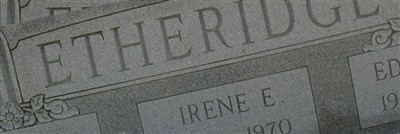 Irene Elizabeth Ewell Etheridge Irene Elizabeth Ewell Etheridge