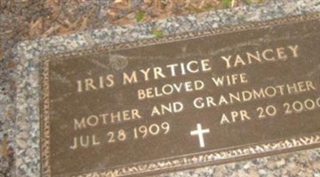 Iris Myrtice Wilson Yancey Iris Myrtice Wilson Yancey