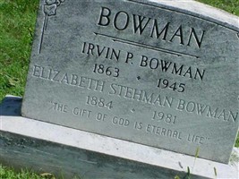 Irvin P Bowman Irvin P Bowman
