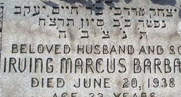 Irving Marcus Barbash Irving Marcus Barbash