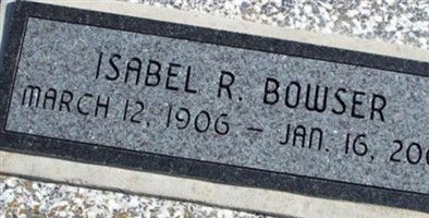 Isabel R Bowser Isabel R Bowser