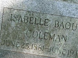 Isabelle Baquie' Coleman Isabelle Baquie' Coleman