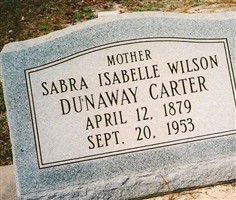 Sabra Isabelle Wilson-Dunaway Carter Sabra Isabelle Wilson-Dunaway Carter