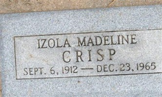 Izola Madeline Crisp Izola Madeline Crisp