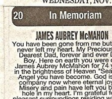 James Aubrey "Mahoney" McMahon James Aubrey "Mahoney" McMahon