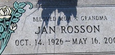 Jan Rosson Jan Rosson