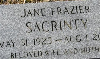 Jane Frazier Sacrinty Jane Frazier Sacrinty