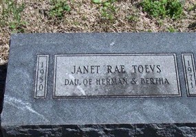 Janet Rae Toevs Janet Rae Toevs