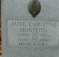 Janie Christine Monteith Janie Christine Monteith