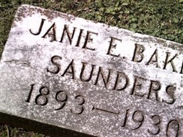 Janie E. Baker Saunders Janie E. Baker Saunders