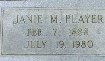 Janie M. Player Janie M. Player