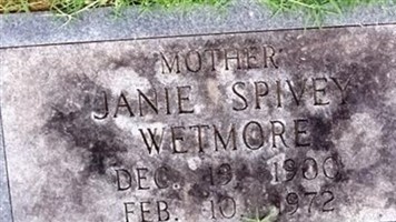 Janie Spivey Wetmore Janie Spivey Wetmore