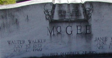 Janie Walker McGee Janie Walker McGee