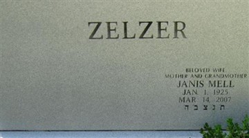 Janis Rosalyn Mell Zelzer Janis Rosalyn Mell Zelzer