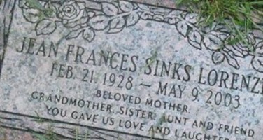 Jean Frances Sinks Lorenzen