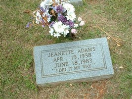 Jeanette Adams Jeanette Adams