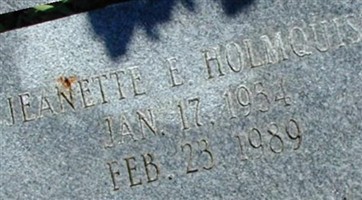Jeanette E. Holmquist Jeanette E. Holmquist