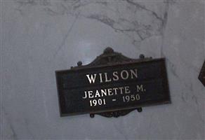 Jeanette M Wilson