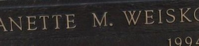 Jeanette Mary Heil Weiskoff Jeanette Mary Heil Weiskoff