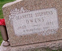Jeanette Stephens Thornton Owens Jeanette Stephens Thornton Owens