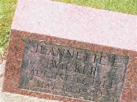 Jeannette E Wicker