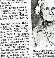Jennie Caroline Redford Kofford