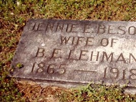 Jennie E Besore Lehman Jennie E Besore Lehman