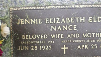 Jennie Elizabeth Elder Nance