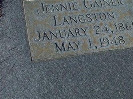 Jennie Gainer Langston Jennie Gainer Langston