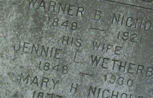 Jennie L. Wetherby Nichols Jennie L. Wetherby Nichols