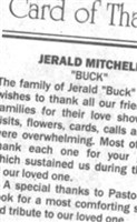 Jerald Franklin "Buck" Mitchell