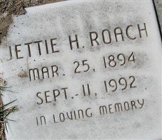 Jettie H Roach