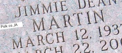 Jimmie Dean Martin Jimmie Dean Martin
