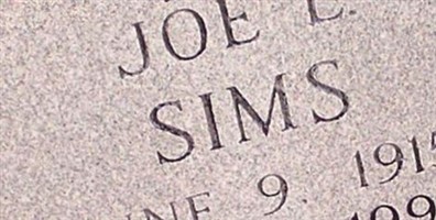 Joe E. Sims Joe E. Sims