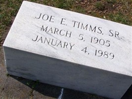 Joe E. Timms, Sr Joe E. Timms, Sr