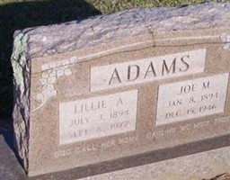 Joe M. Adams Joe M. Adams