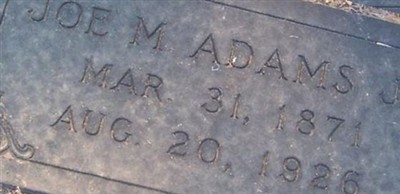 Joe M. Adams, Jr Joe M. Adams, Jr