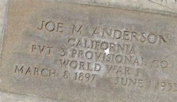 Joe M Anderson Joe M Anderson