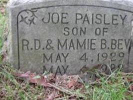 Joe Paisley Bevan Joe Paisley Bevan