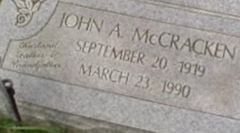 John A McCracken John A McCracken
