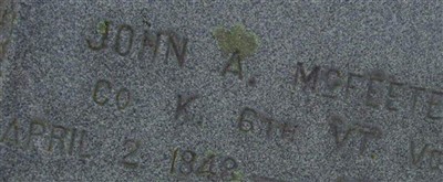 John A. McFeeters John A. McFeeters