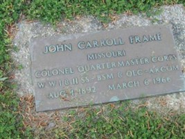 John Carroll Frame John Carroll Frame