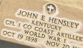 John E Hensley