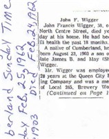 John Francis Wigger John Francis Wigger