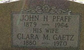 John H Pfaff John H Pfaff