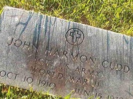 John Harmon Cudd John Harmon Cudd