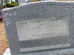 John (Jack) Thomas Cummings John (Jack) Thomas Cummings