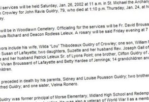 John Ravis Guidry John Ravis Guidry